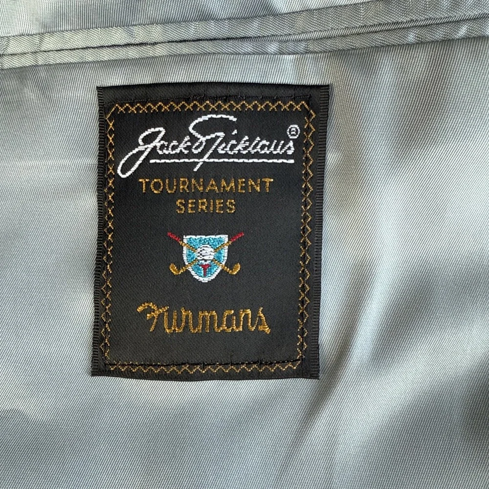 Jack Nicklaus Tournament Series Gray Suit Blazer Coat Golf Made in USA‎ Size 42S
